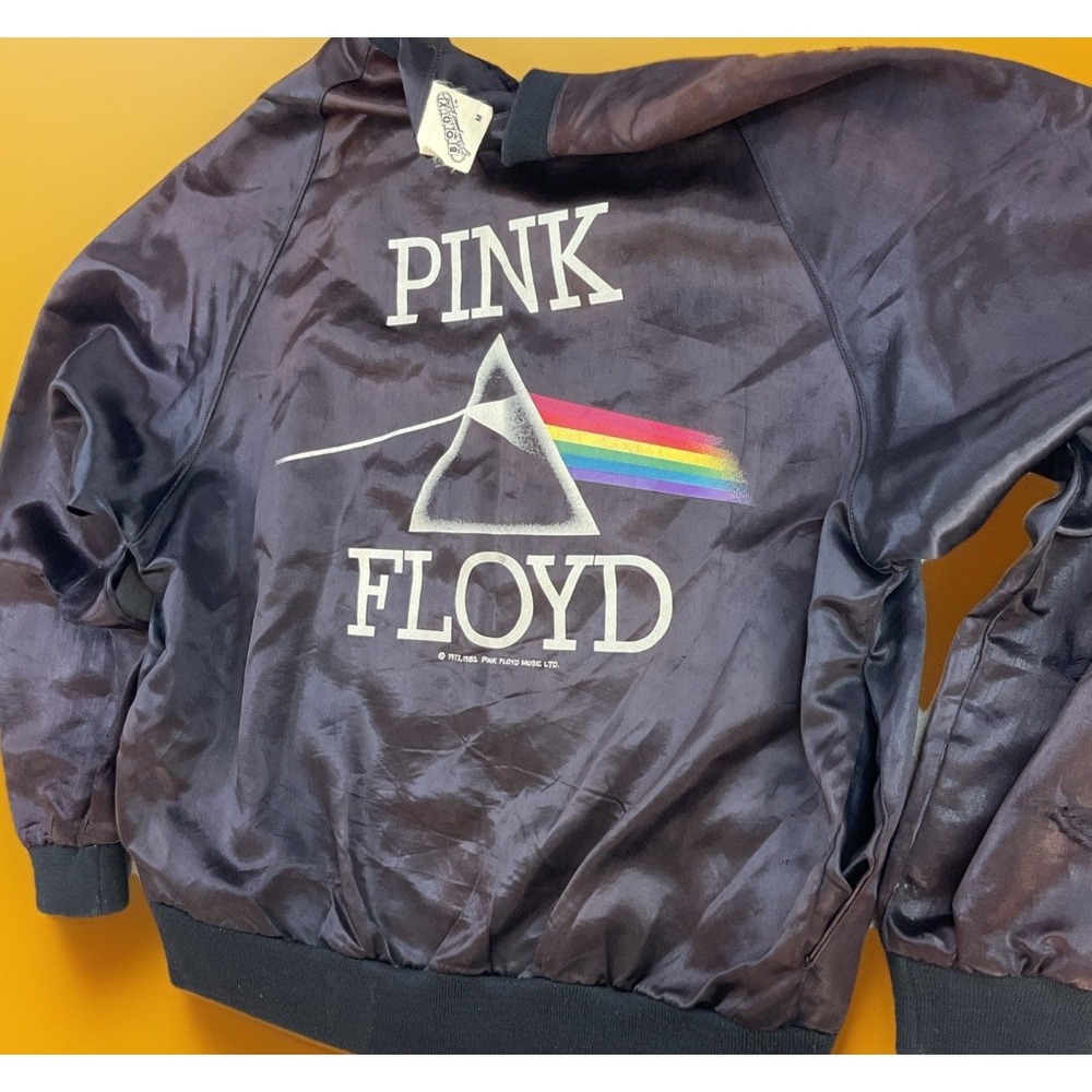 Pink Floyd Body Language Satin Bomber Jacket Mens Sz‎ M USA Rare 80s Vintage